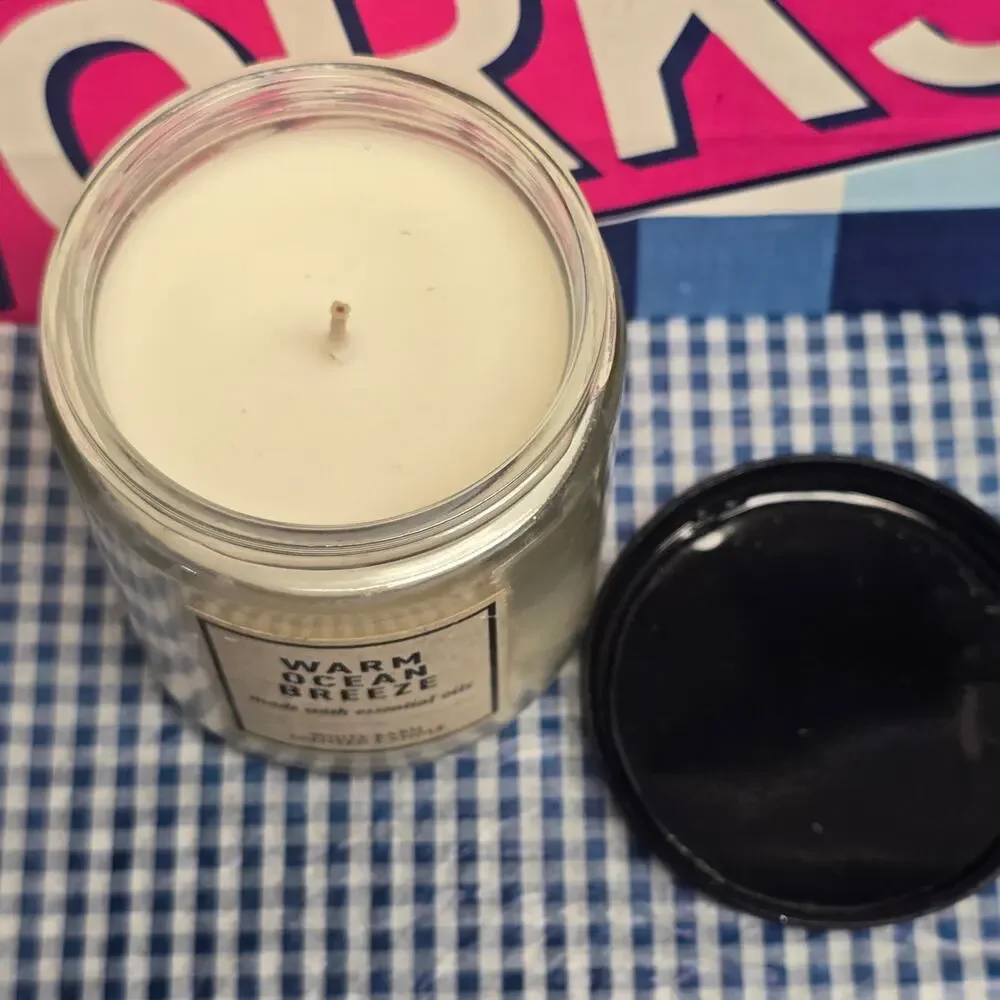 BBW Warm Ocean Breeze Single Wick Candle Home Fragrance Decor